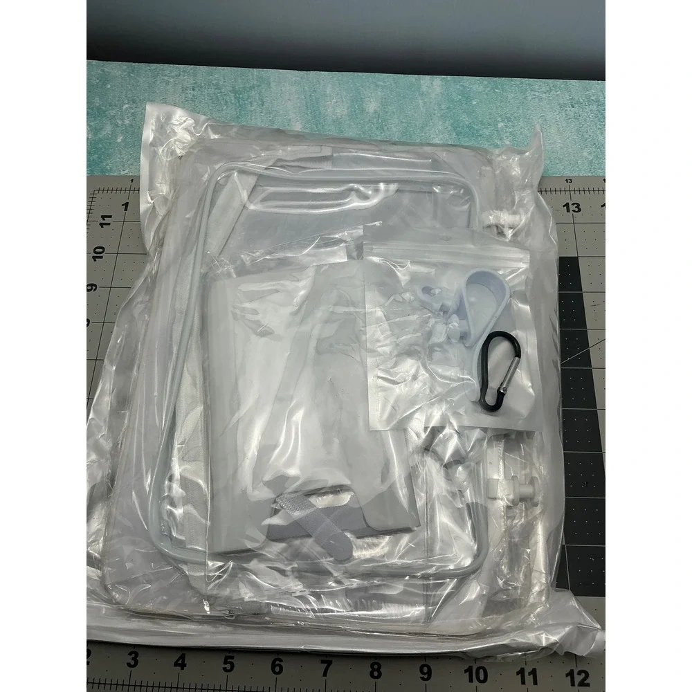 Travel Organizer Set Clear Pouches Inserts Clips‎ White